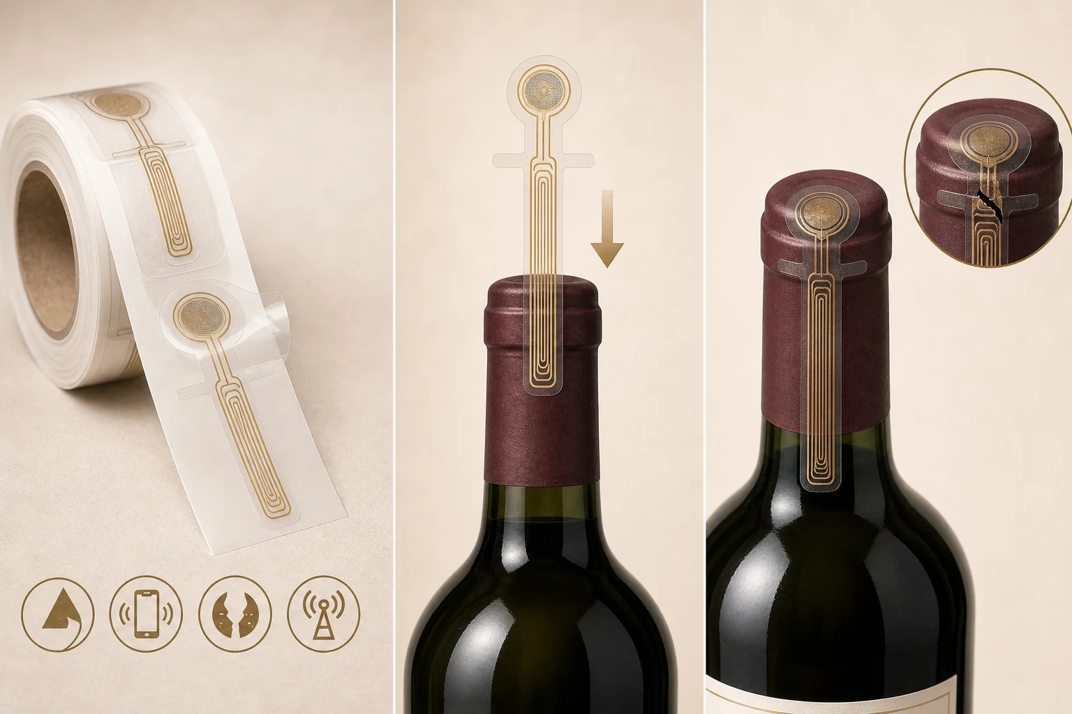 Concept: seal roll, application and broken tamper-evident loop